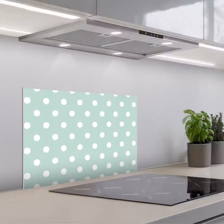 Spatscherm keuken - Klassiek - Polka - Groen — 1