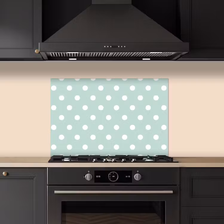 Spatscherm keuken - Klassiek - Polka - Groen — 5