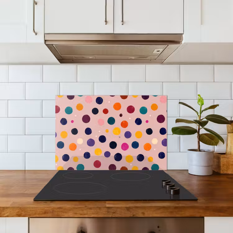 Spatscherm keuken - Cirkels - Patroon - Kleurrijk — 3