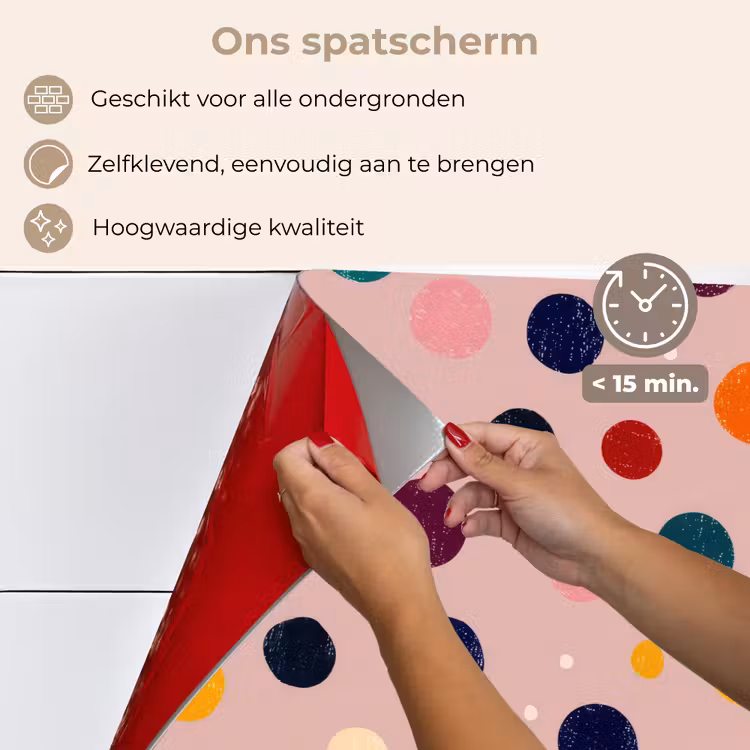 Spatscherm keuken - Cirkels - Patroon - Kleurrijk — 4