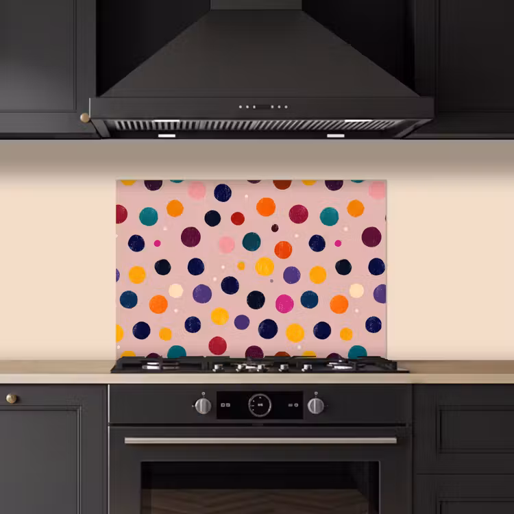 Spatscherm keuken - Cirkels - Patroon - Kleurrijk — 5