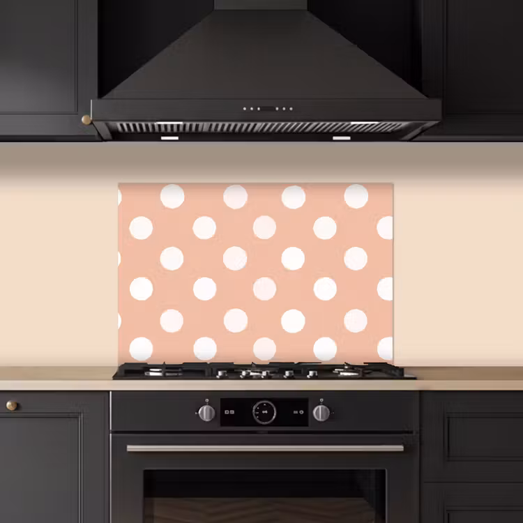 Spatscherm keuken - Klassiek - Polka - Perzik — 5