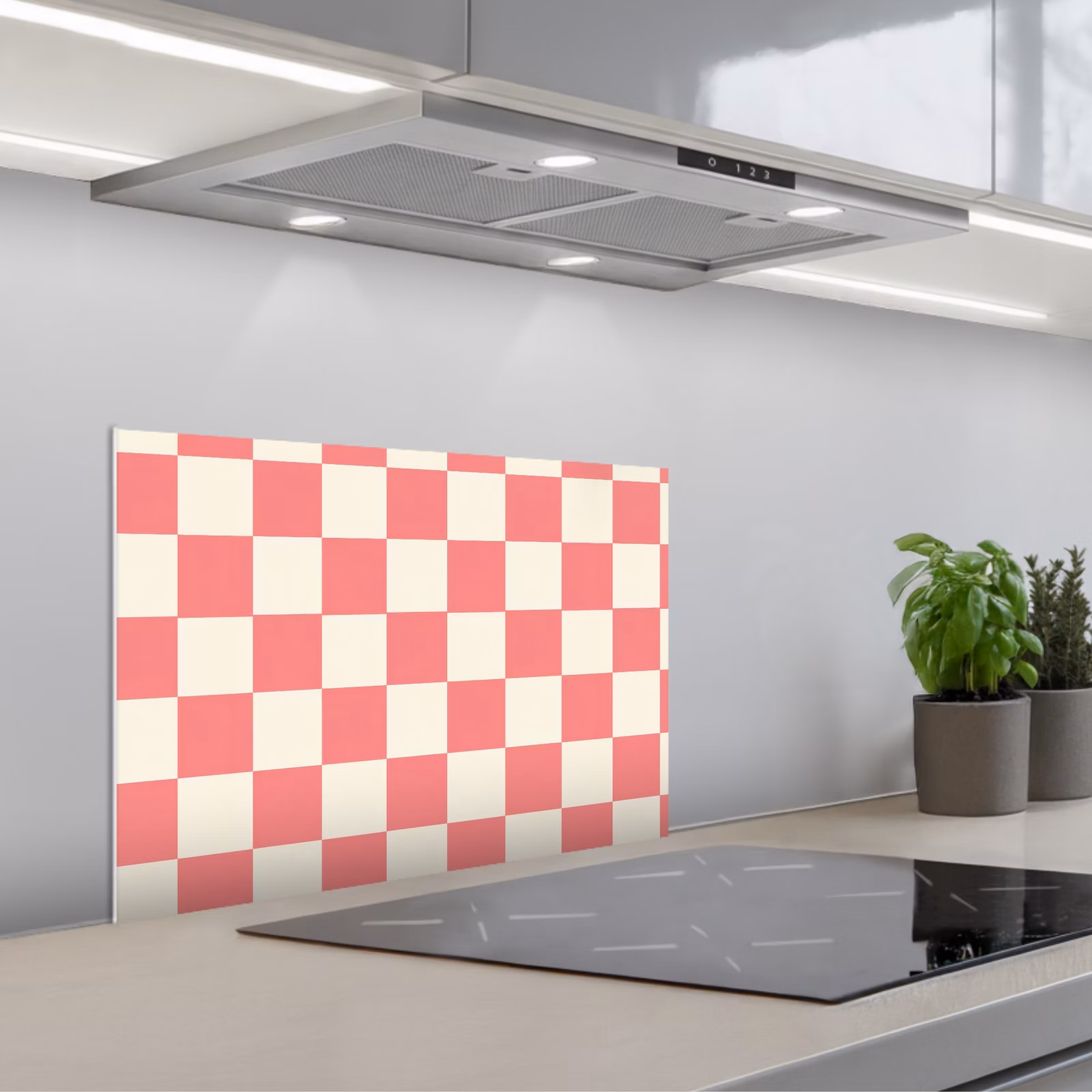 Spatscherm keuken - Traditioneel - Patroon - Roze — 1