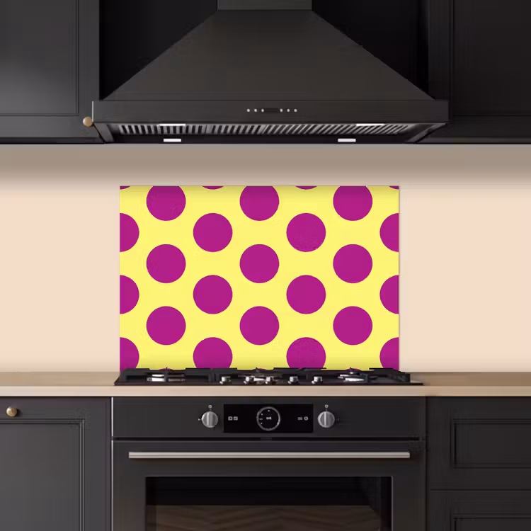 Spatscherm keuken - Dots - Klassiek - Geel — 5