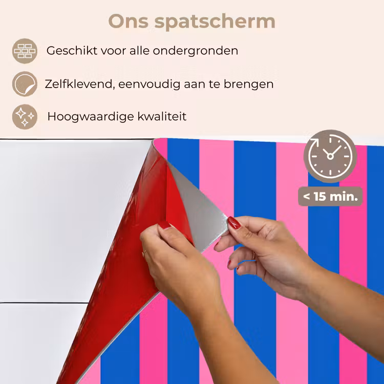 Spatscherm keuken - Modern - Optisch - Roze — 4