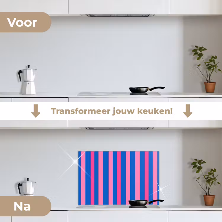 Spatscherm keuken - Modern - Optisch - Roze — 7