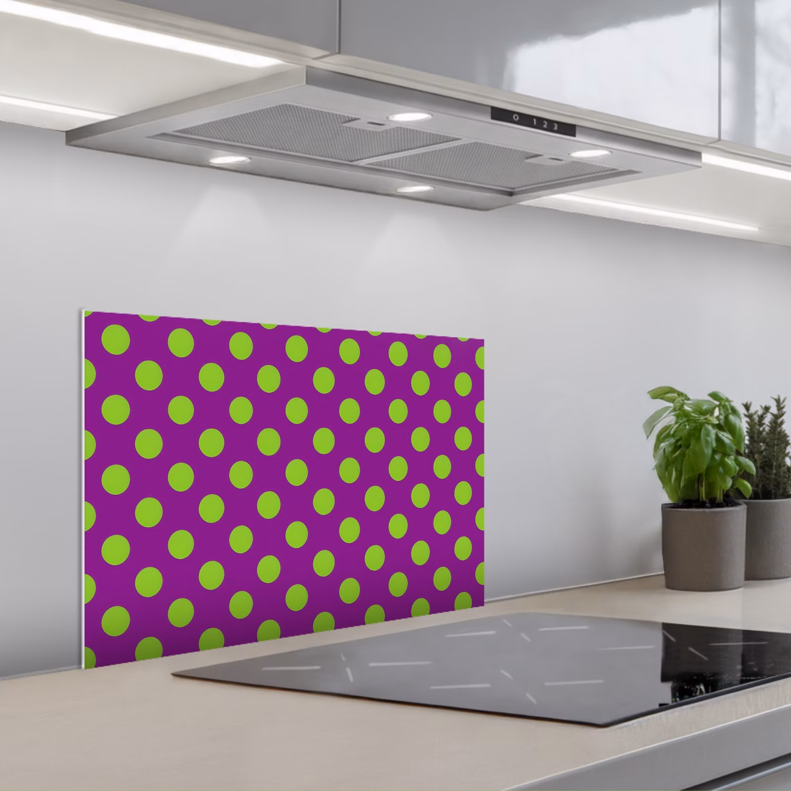Spatscherm keuken - Stippen - Klassiek - Groen — 1