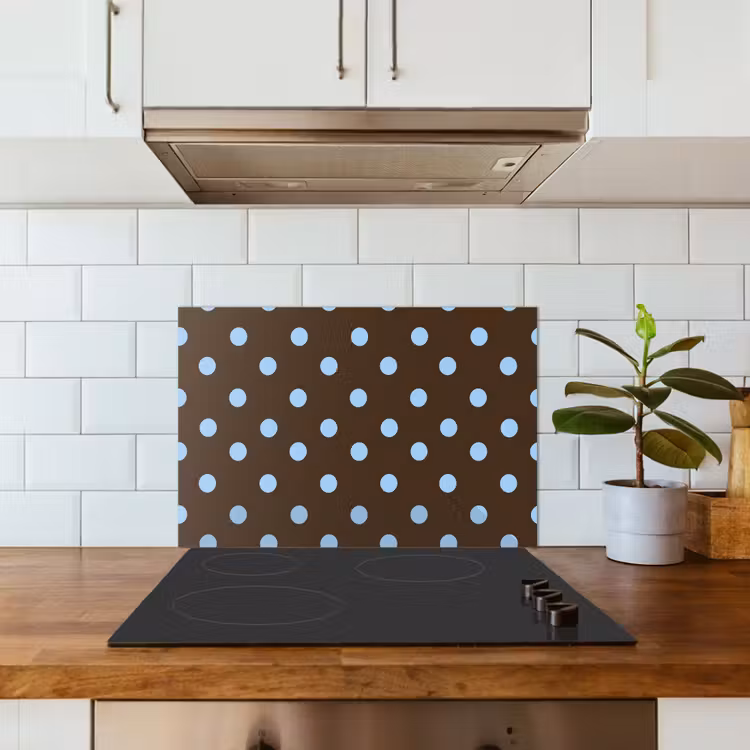 Spatscherm keuken - Klassiek - Stippen - Bruin — 3