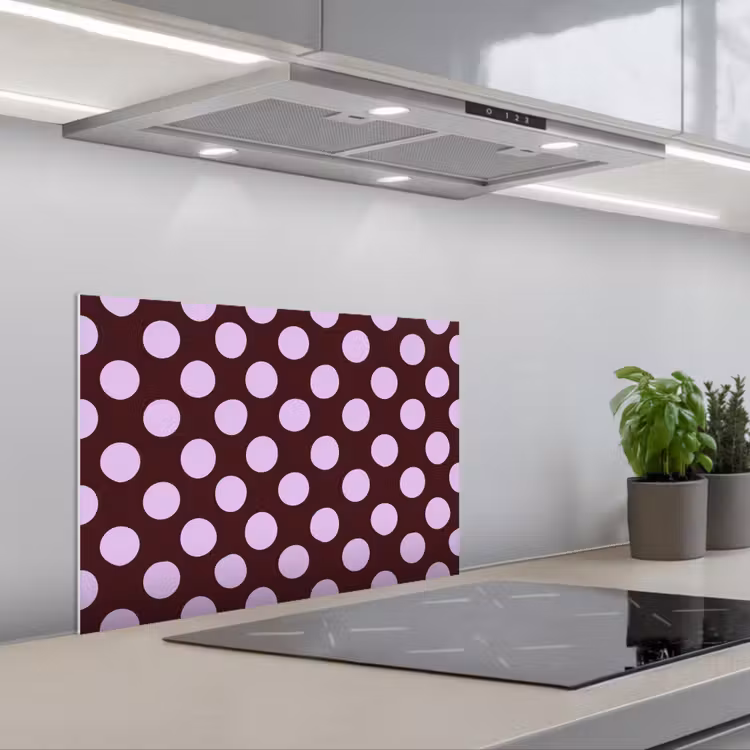 Spatscherm keuken - Klassiek - Stippen - Paars — 1