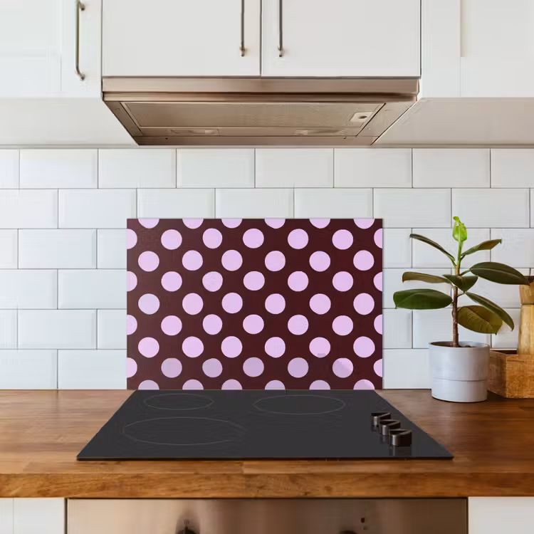 Spatscherm keuken - Klassiek - Stippen - Paars — 3