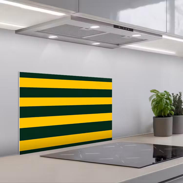 Spatscherm keuken - Klassiek - Strepen - Groen — 1