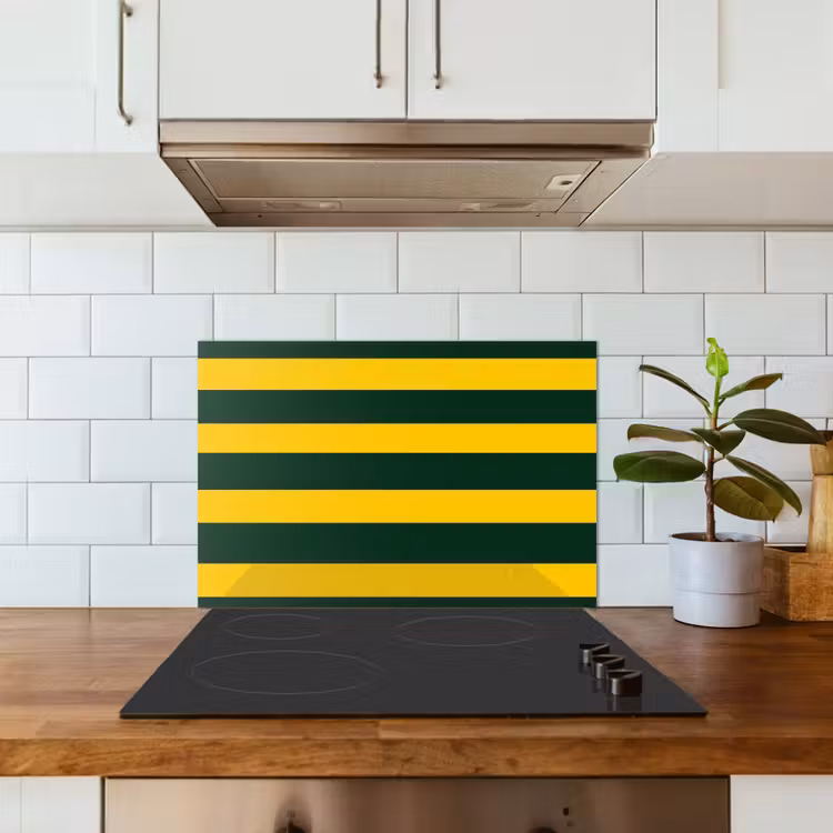 Spatscherm keuken - Klassiek - Strepen - Groen — 3