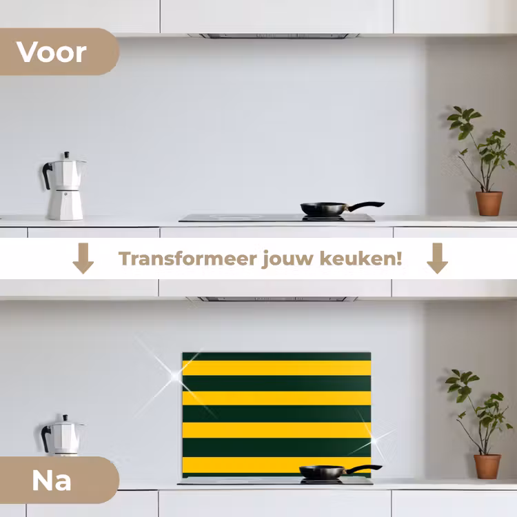 Spatscherm keuken - Klassiek - Strepen - Groen — 7
