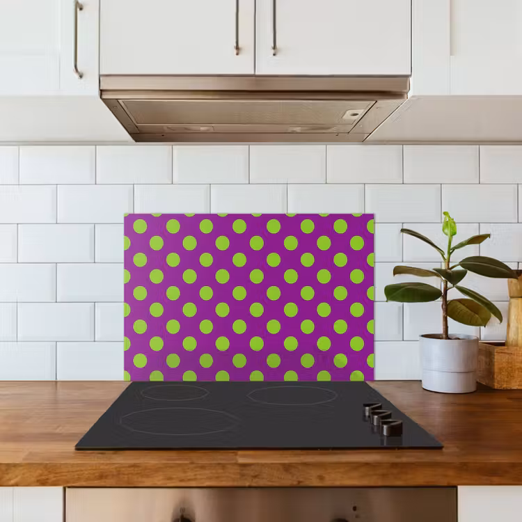 Spatscherm keuken - Stippen - Klassiek - Groen — 3