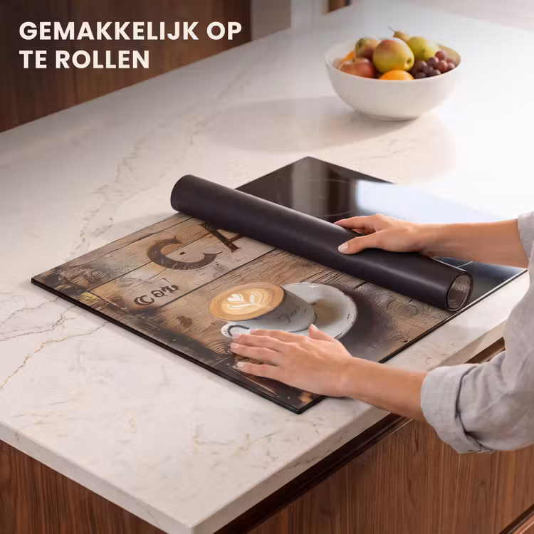 Inductie beschermer - Cafe - Hout - Koffie - Planken — 7