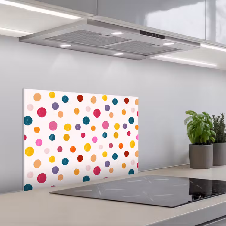 Spatscherm keuken - Cirkels - Speels - Kleurrijk — 1