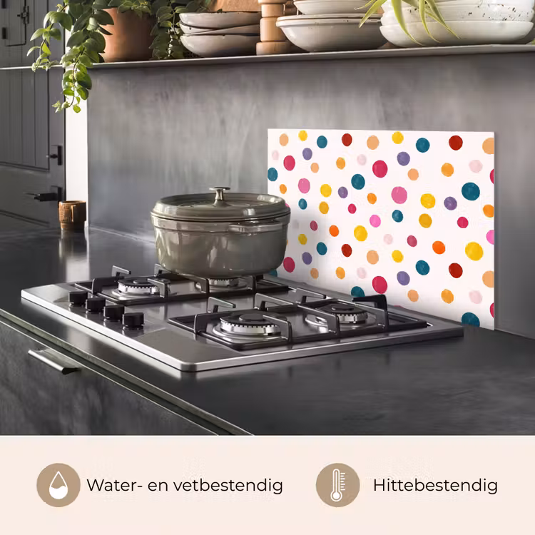 Spatscherm keuken - Cirkels - Speels - Kleurrijk — 2
