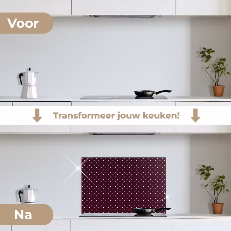Spatscherm keuken - Stippen - Modern - Paars — 7