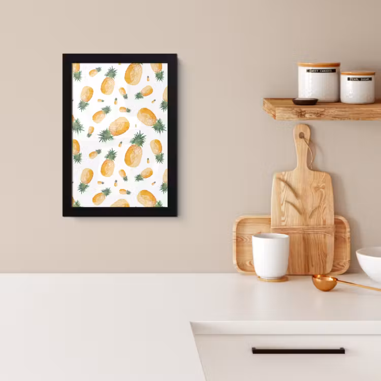 Poster met lijst - Ananas Aquarelle — 2