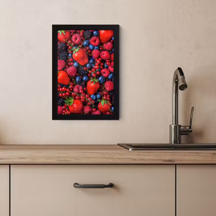 Poster met lijst - Bosbessen- en Aardbeienmelange — 3