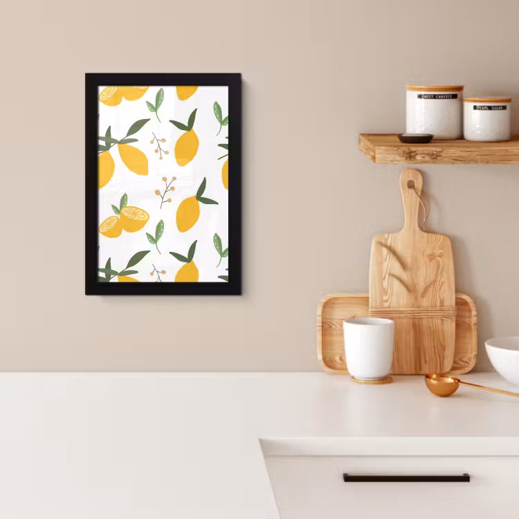 Poster met lijst - Citroenlicht — 2