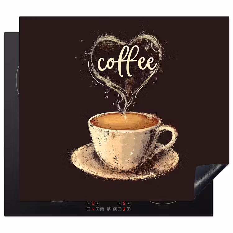 Inductie beschermer - Koffie - Quote - Hartje - Coffee — 1