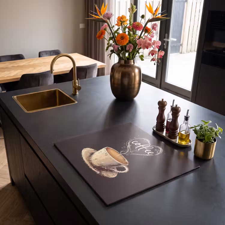 Inductie beschermer - Koffie - Quote - Hartje - Coffee — 2