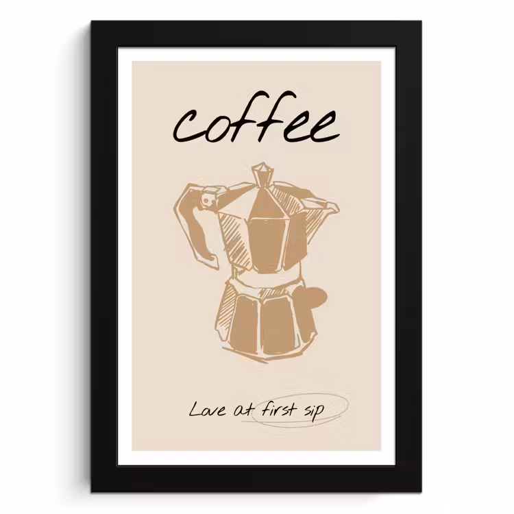 Poster met lijst - Eerste Slok, Eeuwige Liefde — 1