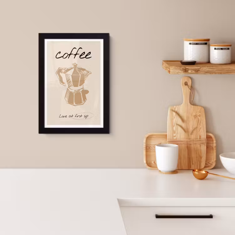 Poster met lijst - Eerste Slok, Eeuwige Liefde — 3
