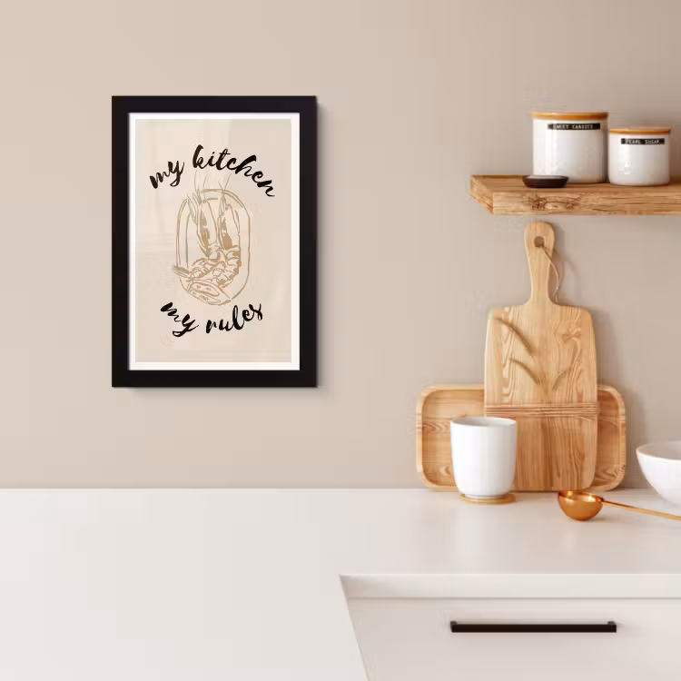 Poster met lijst - Garnaal Geboden — 2