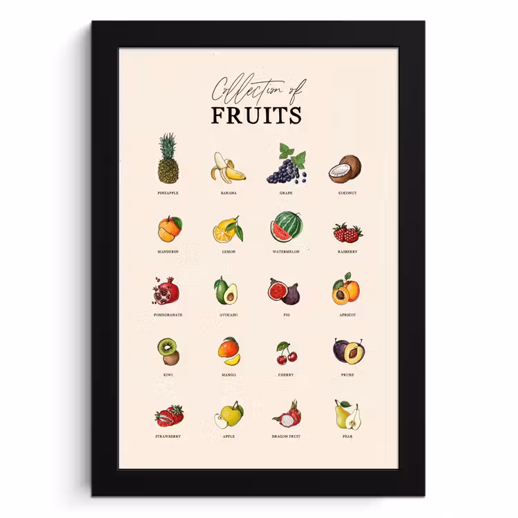 Poster met lijst - Fruit - Eten - Keuken — 1