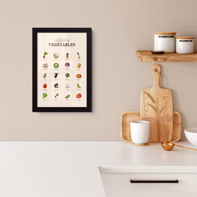 Poster met lijst - Groenten Verzameling — 3