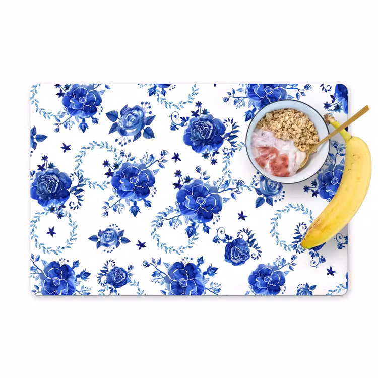 Placemat vinyl - Dans van de Delfts Blauwe Rozen — 1