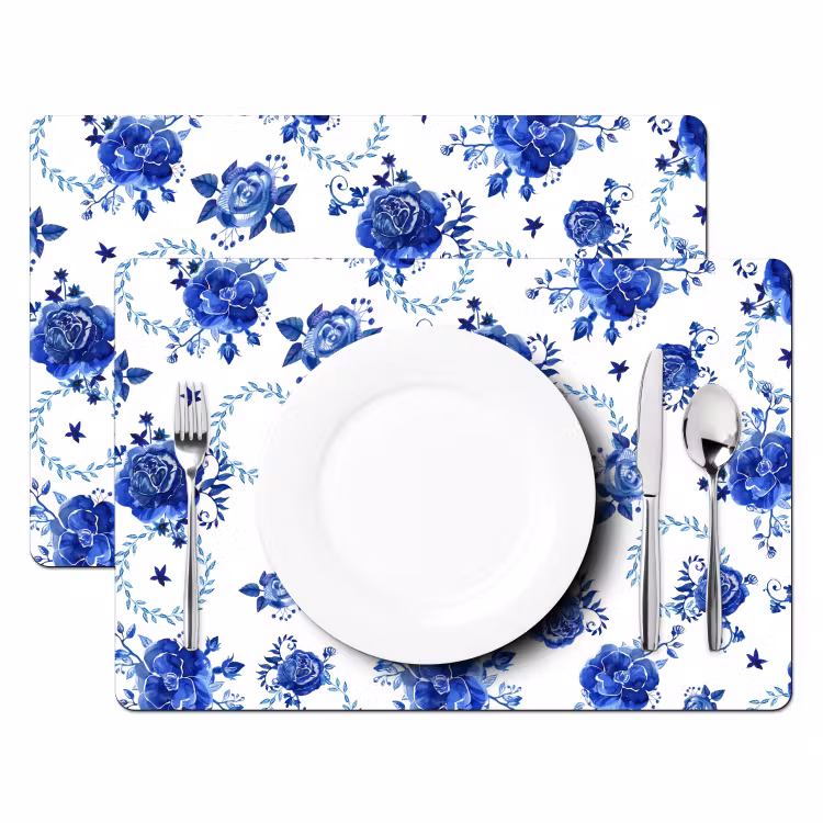 Placemat vinyl - Dans van de Delfts Blauwe Rozen — 2