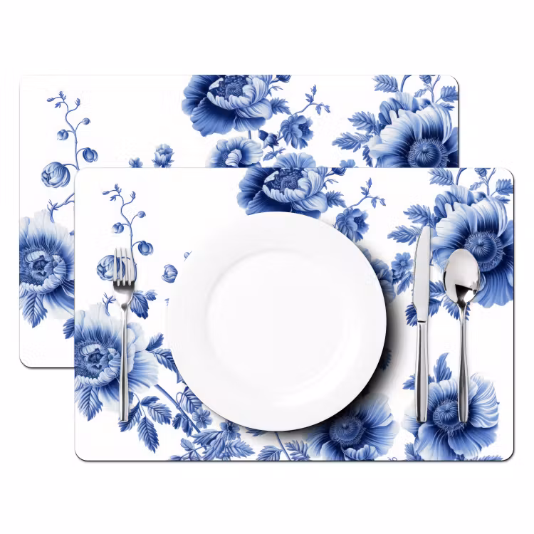 Placemat vinyl - Delfts Blauwe Bloemenzee — 2