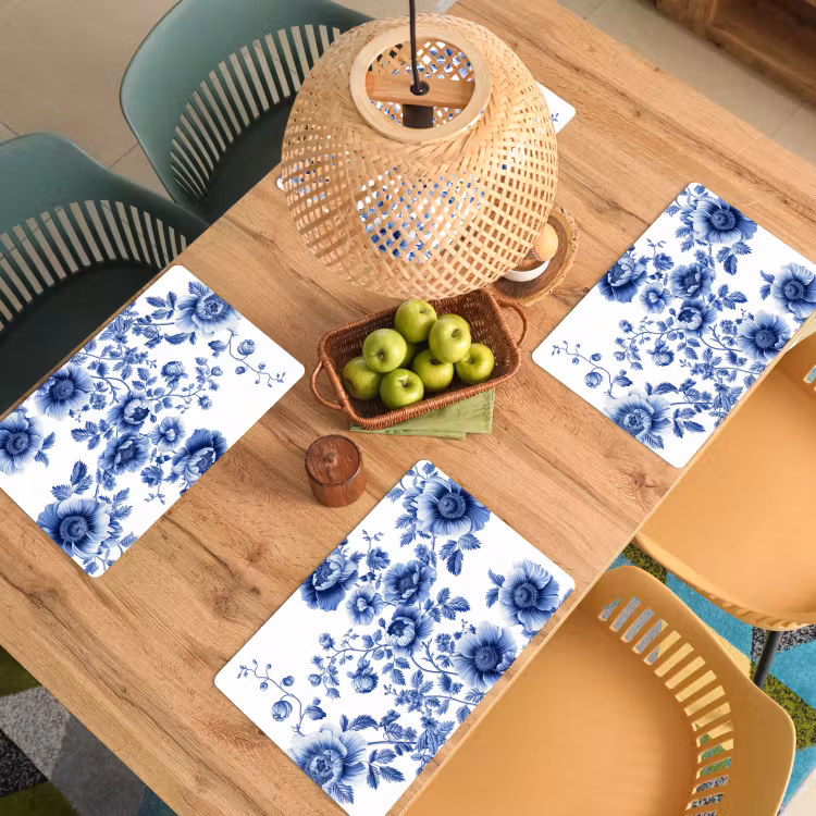 Placemat vinyl - Delfts Blauwe Bloemenzee — 3
