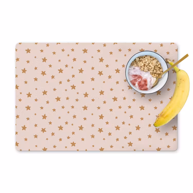 Placemat vinyl - Sterren - Beige - Patronen - Kind — 1