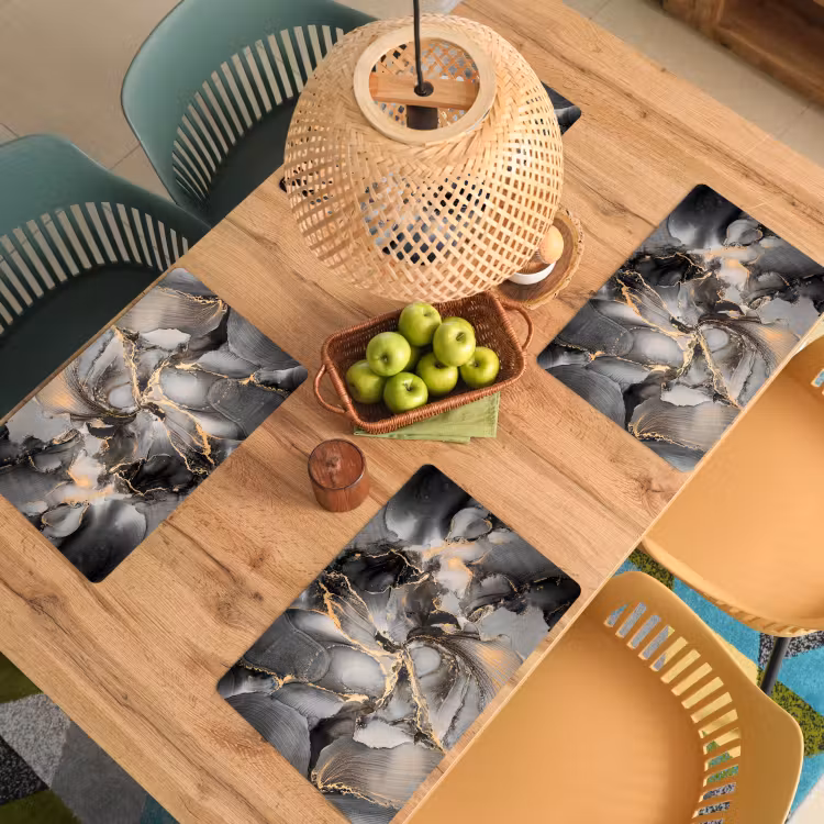 Placemat vinyl - Verstrengelde Gouden Rivieren — 3