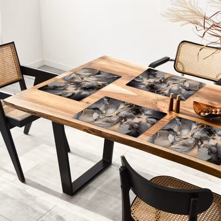 Placemat vinyl - Verstrengelde Gouden Rivieren — 4