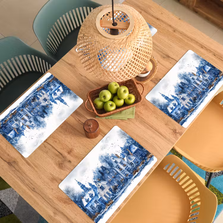 Placemat vinyl - Winterse Droom in Delft — 3
