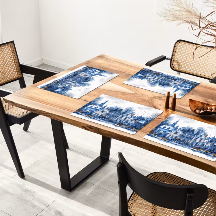 Placemat vinyl - Winterse Droom in Delft — 4