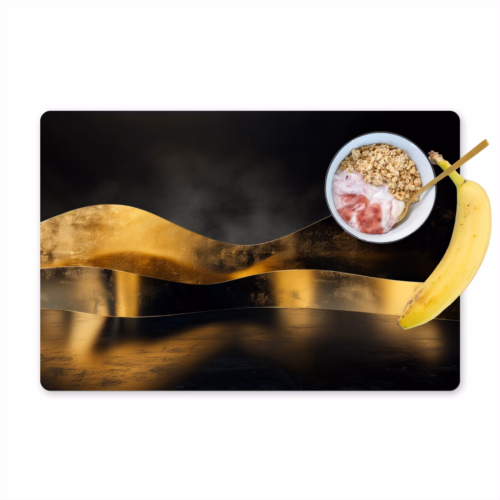 Placemat vinyl - Golven van Goud en Schaduw — 1