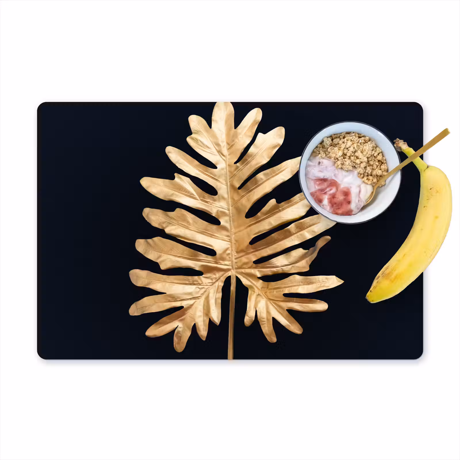 Placemat vinyl - Gouden Monstera Majesteit — 1