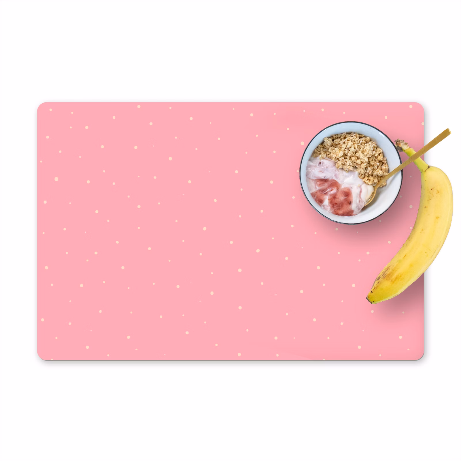 Placemat vinyl - Licht roze - Pastel - Stippen — 1
