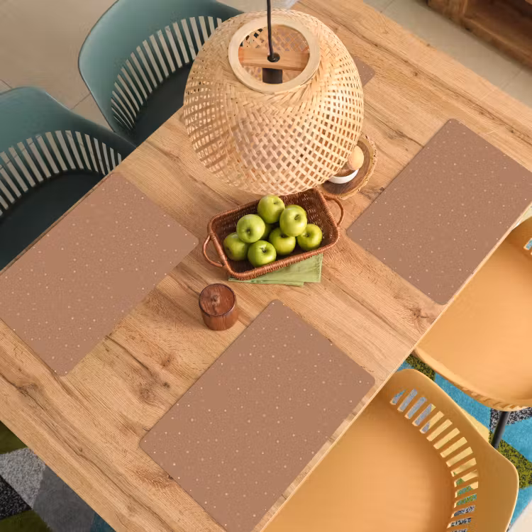Placemat vinyl - Bruin - Pastel - Stippen — 3
