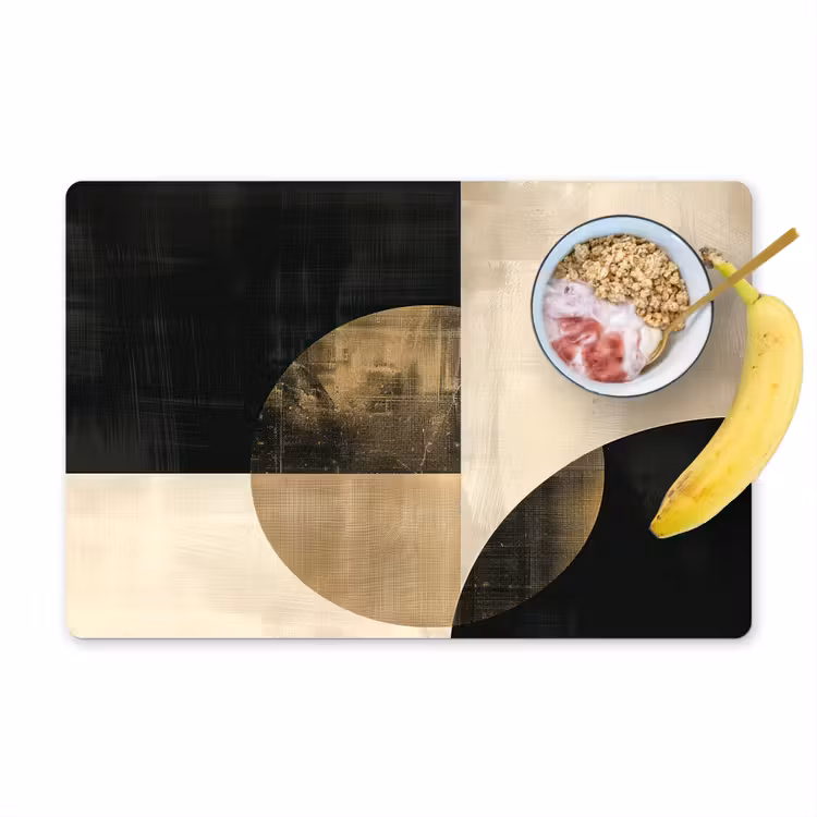 Placemat vinyl - Contrasten in Cirkel en Vierkant — 1