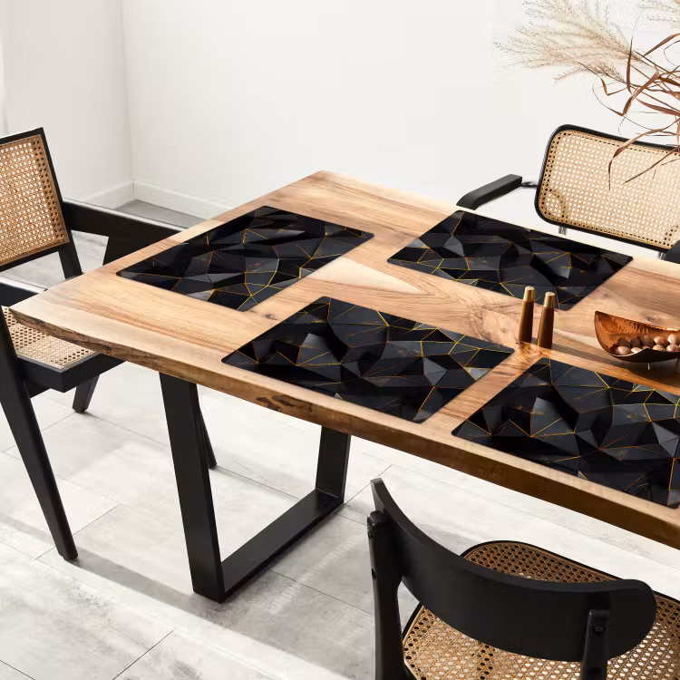 Placemat vinyl - Geometrische Goudader — 4
