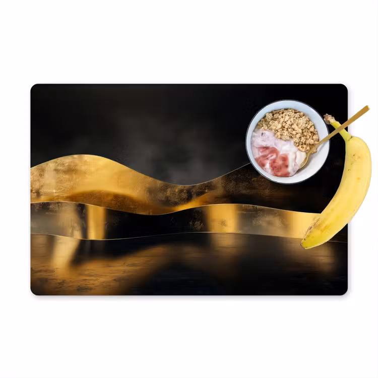 Placemat vinyl - Golven van Goud en Schaduw — 1