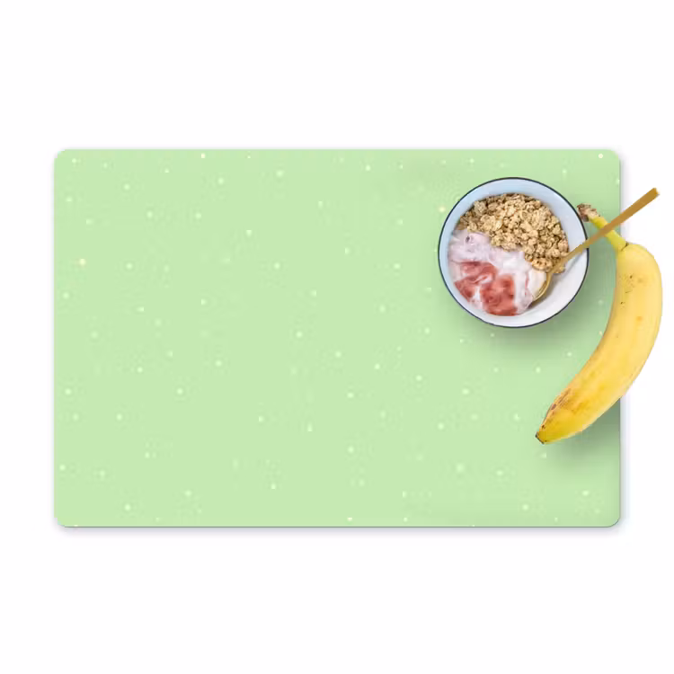 Placemat vinyl - Groen - Pastel - Stippen — 1