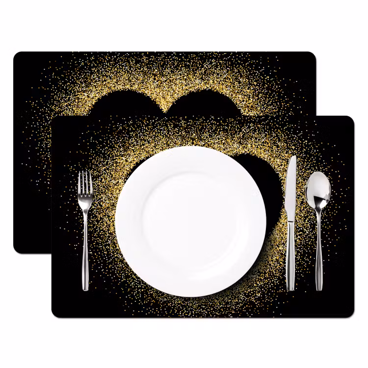 Placemat vinyl - Hart van goudstof — 2